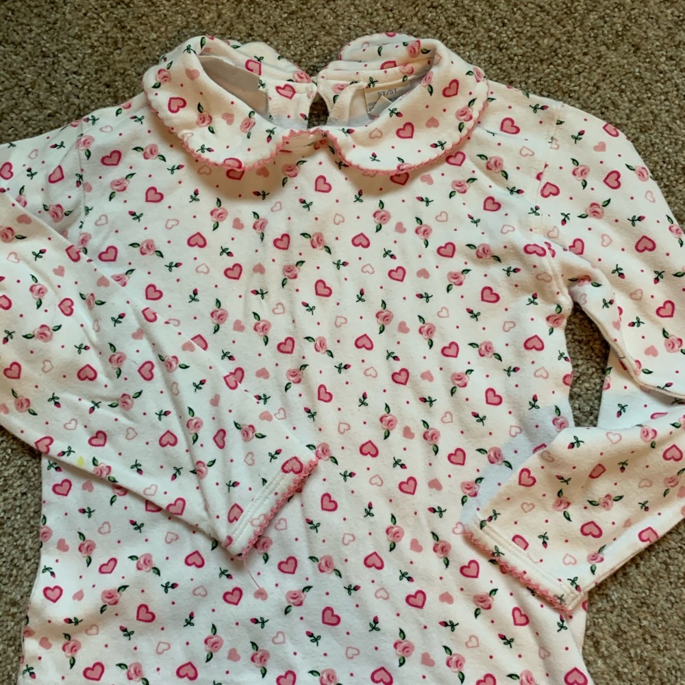 Basic editions Girls long sleeve floral shirt